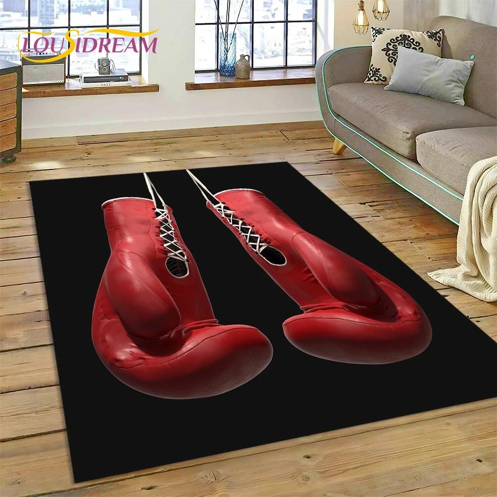 Boxing Gloves Boxer Fight Cartoon Rug Carpet for Living Room Bedroom Home Decor,Floor Mat Decoration for Sofa Doormat