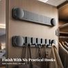 2 Pieces Six-Hook Suction Hanging rackSaving for Entryway, Bedroom