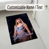 Personalized Crystal Velvet Carpet,Taylor Swift Custom Printed Name, Plush Area Rug For Home Indoor Decor