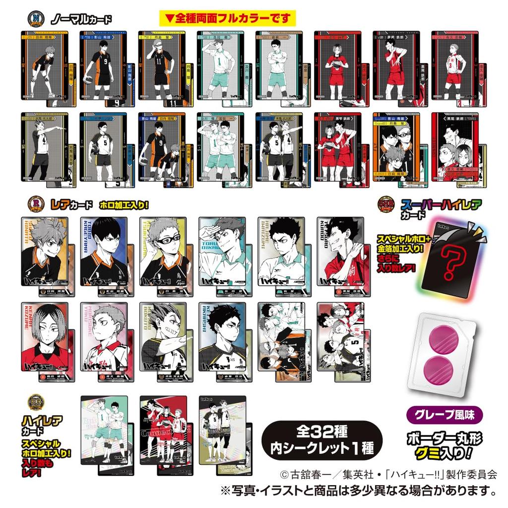 TAKARATOMY A.R.T.S Haikyuu Character Card Gummy Vol.4 Grape Flavor Gummy/Candy Toy [Box Set of 20]