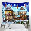 Christmas Cartoon Background Decorative Tapestry Bohemian Hippie Wall Decorative Tapestry Christmas Home Background Decorative
