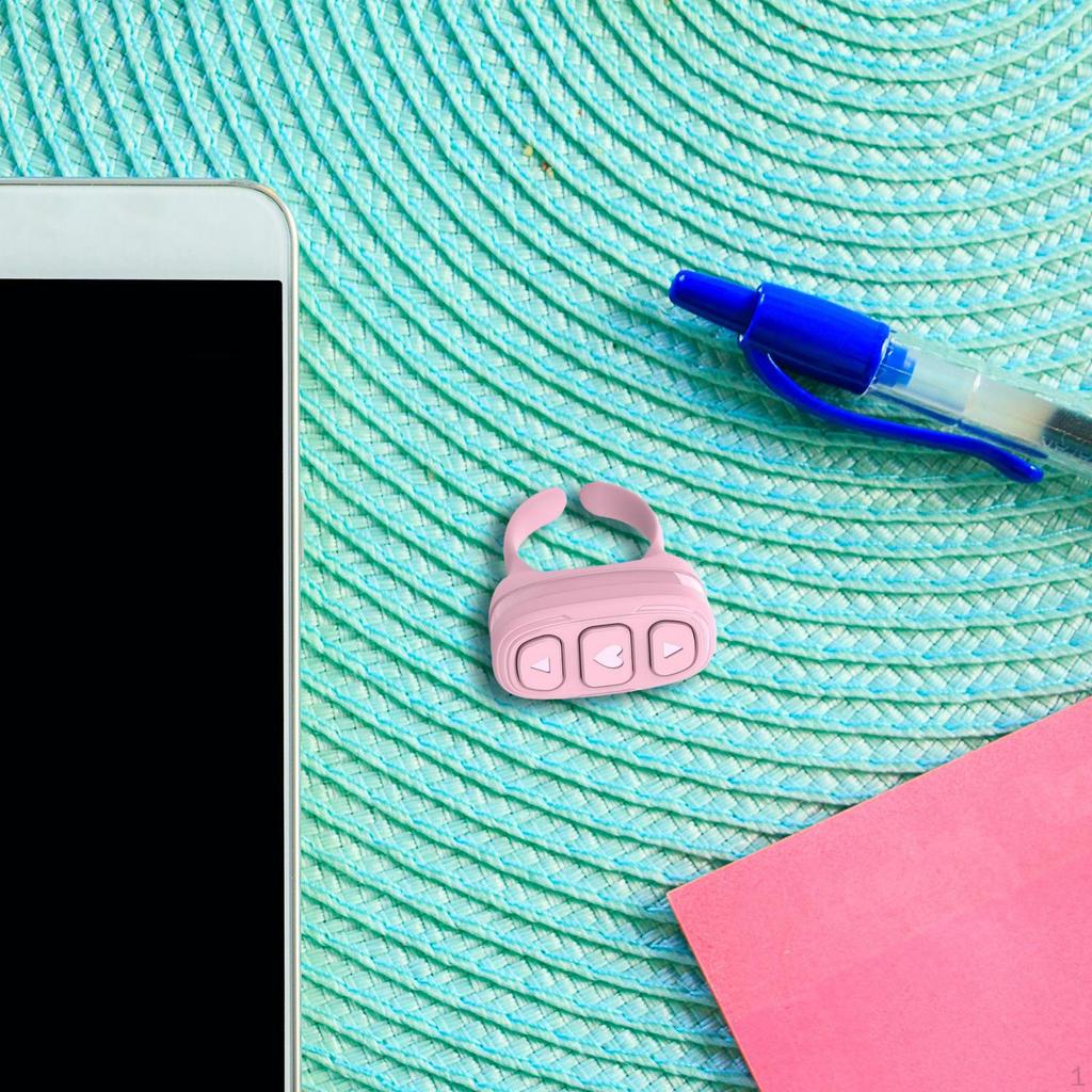 Fingertip Remote Control,Page Turner Compact,Portable Finger Control,Scrolling Button Ring