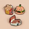 Cartoon Cat Alloy Brooch - French Fries & Chicken Nugget Shapes for Clothing, Hats, or Backpacks