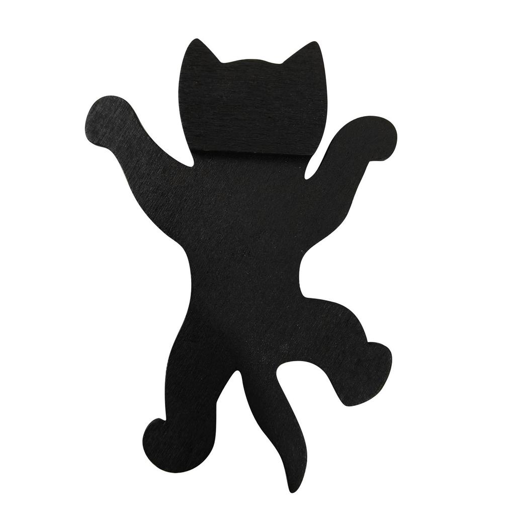 Wooden Cat Frame Wall Hanging Cute Cat Shaped Decorative Home Interior Ornament