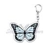 Beautiful Lavender Flower Monarch Butterfly Keychains Ring for Accessories Bag Butterflies Pendant Key Chain Jewelry Fans Gifts