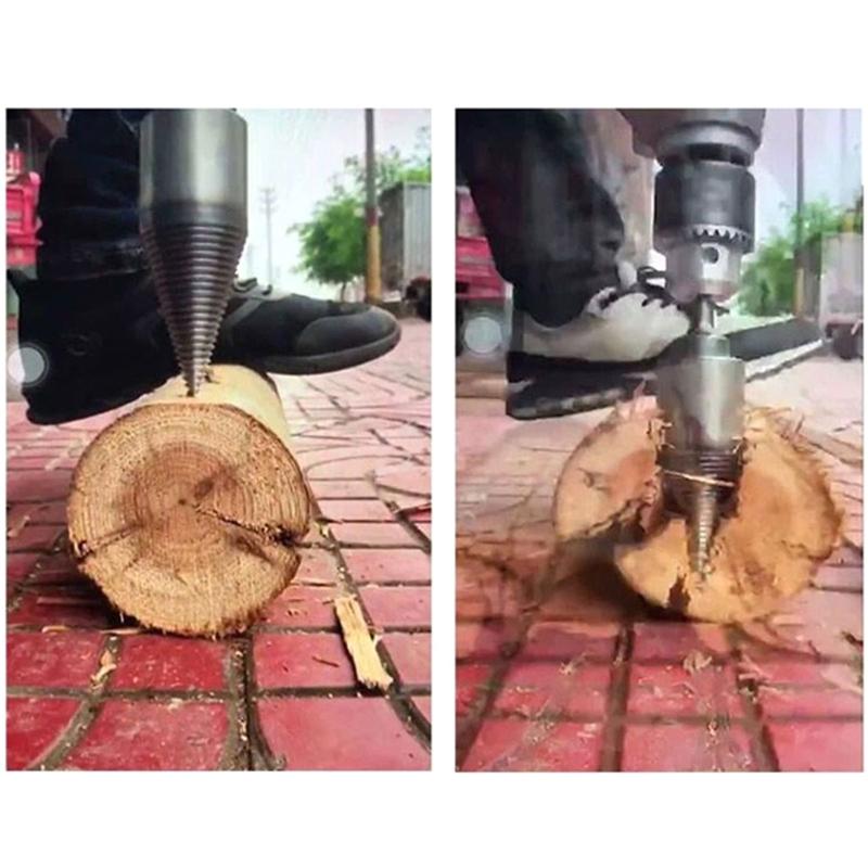 Wood Log Splitter Firewood Drill Bit Tool Steel Logs Splitters Electric Drills Bits Heavy Duty Screw Cone Driver Steel