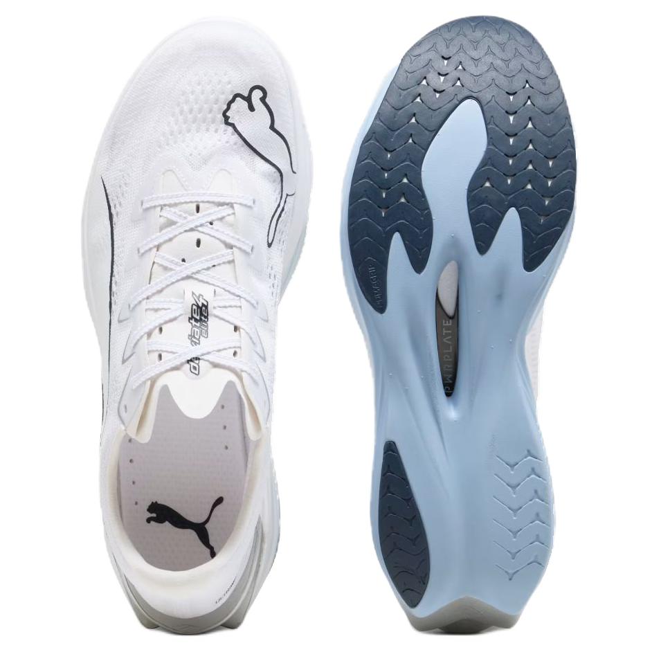 Puma Scarpe da Corsa Uomo Deviate Nitro Elite 4 2E Larghe Comode Traspiranti Durevoli Reattive Sneaker Bianca 312127-09