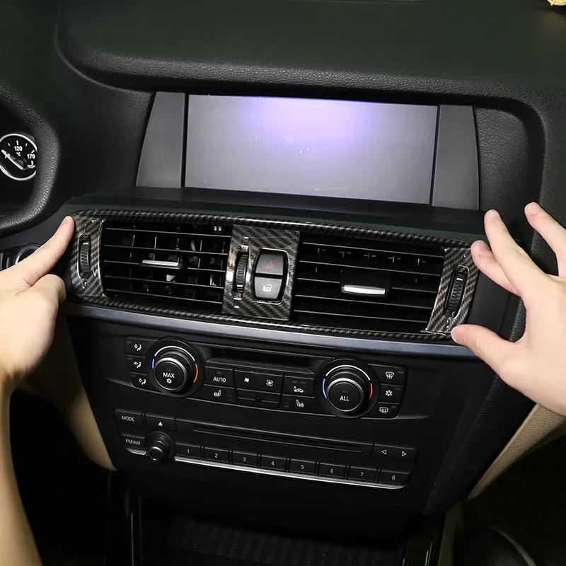 Car Center Control Air Condition Outlet Vent Frame Cover For BMW X3 F25 2011 2012 2013 2014-2017 ABS Trim Interior Accessories