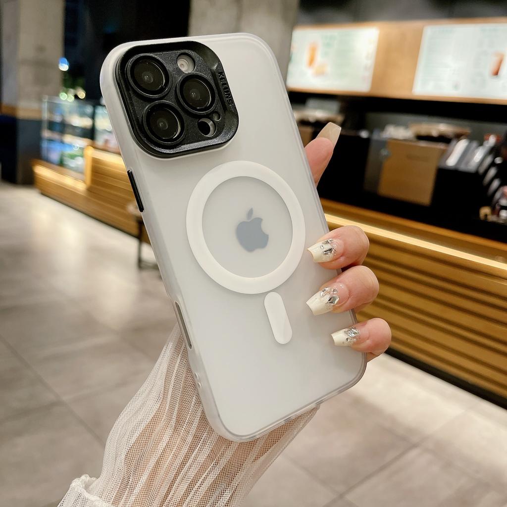 Applicable To Apple 17 Magnetic Suction Mobile Phone Case 17promax Frosted Skin Feeling 17pro Full Inclusive Silicone 17Air Anti Fall Cover