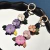 Style Leather Bag Charm With Floral Plant Pattern For Winter Fashion Accessories