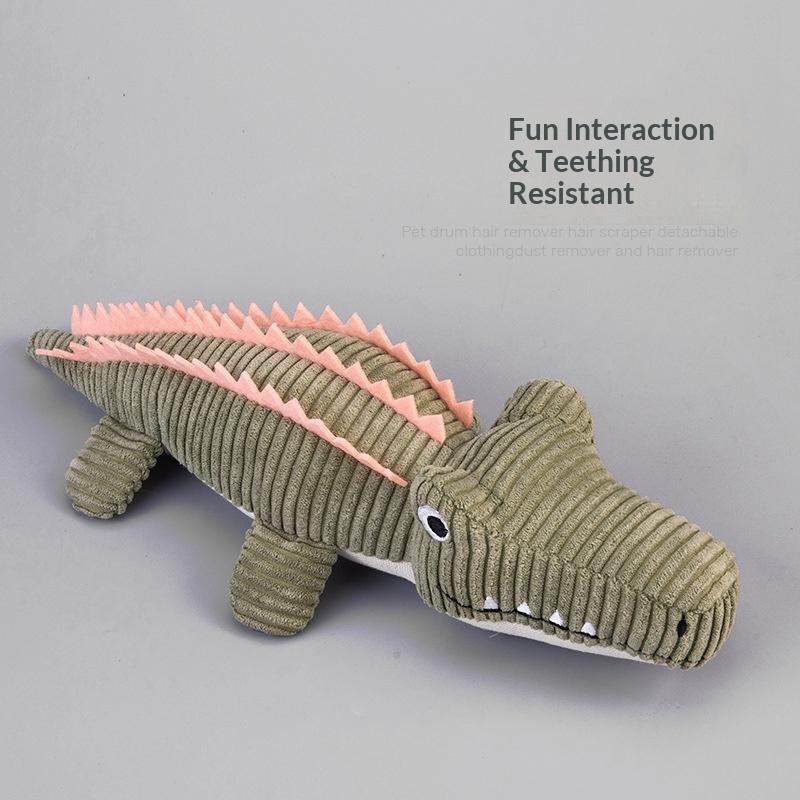 Realistic Crocodile Plush Pet Toys Squeaky Chew Toy for Puppies Boredom Grinding Teeth Interactive Dog Supplies