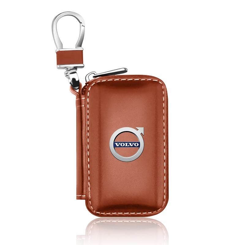 For Volvo XC90 XC60 XC70 XC40 V90 V60 V40 C70 C30 S80 Car Key Holder Pouch Wallet Housekeeper Key Case Mini Card Bag