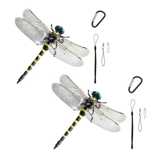 1/2/3/4/5 Sets Fake Dragonfly Decoration Portable Outdoor Camping Gnats Fly Repellent Simulated 3D Dragonfly Model Ornament Kids Educational Toy
