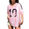 Women's V-Neck Soccer for Fans Retro Football Top
