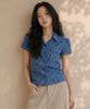 TOPGIRL Side Pintuck Roll-Up Check Blouse_T611Tp179