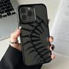 Pokovený Dutý 3D Kovový Vzor Rybí Kosti Pouzdro pro Odvod Tepla Pro iPhone 16 15 14 13 12 11 Pro Max Prodyšný Chladící Nárazuvzdorný Kryt