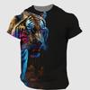 Vintage 3D Animal Men's Clothing Summer Breathable Men's T-Shirt Hip Hop Fashion Men Top Trend O-Neck Men Short Sleeve