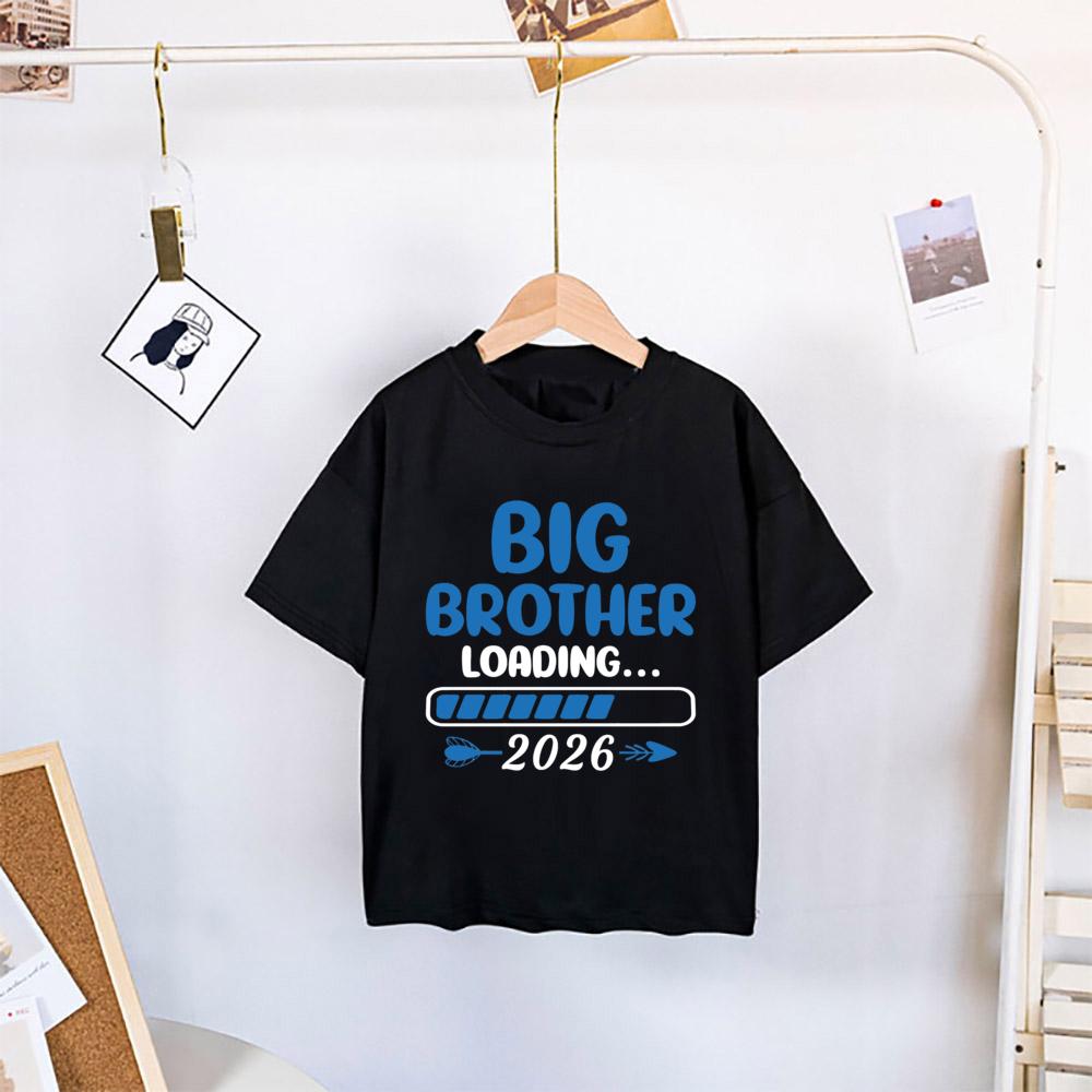 Big Brother Est 2026 Print Kids Shirts New Baby Announcement Clothes Big Brother T-shirt Baby Reveal Party Outfit Child Tee Tops