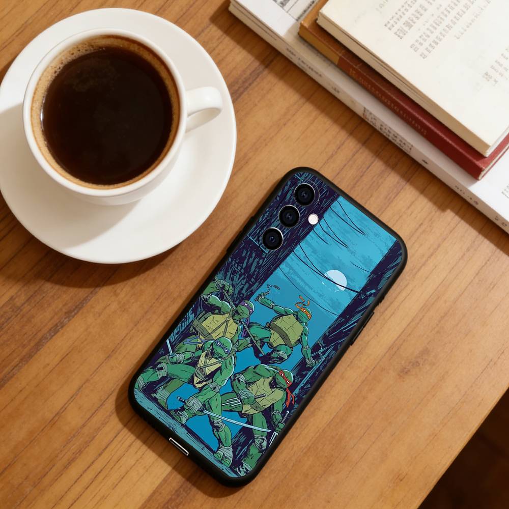 Cartoon TMNT Phone Case For Samsung Galaxy A73,A72,A71,A70,A53,A52,A51,Soft Silicone Black Cover