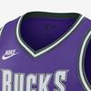 Nike NBA Quick-Dry Sports Basketball Jersey SW Fan Edition Milwaukee Bucks Holiday 21 Men Jersey Purple DO9450-505