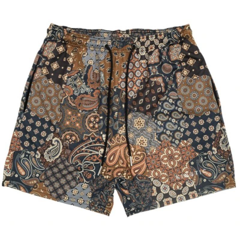 Pánské letní volné šortky v americkém stylu s malbou tuší, ležérního střihu, nadměrné velikosti, rychleschnoucí, na basketbalový trénink