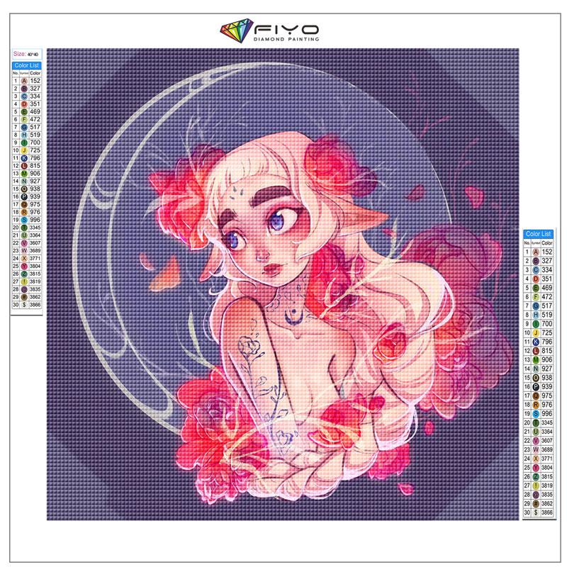 

Алмазная живопись новая коллекция аниме девушка мультфильм полная алмазная вышивка 5D DIY мозаичные картины вышивка крестом peinture Diamant Round Drill 30x30cm