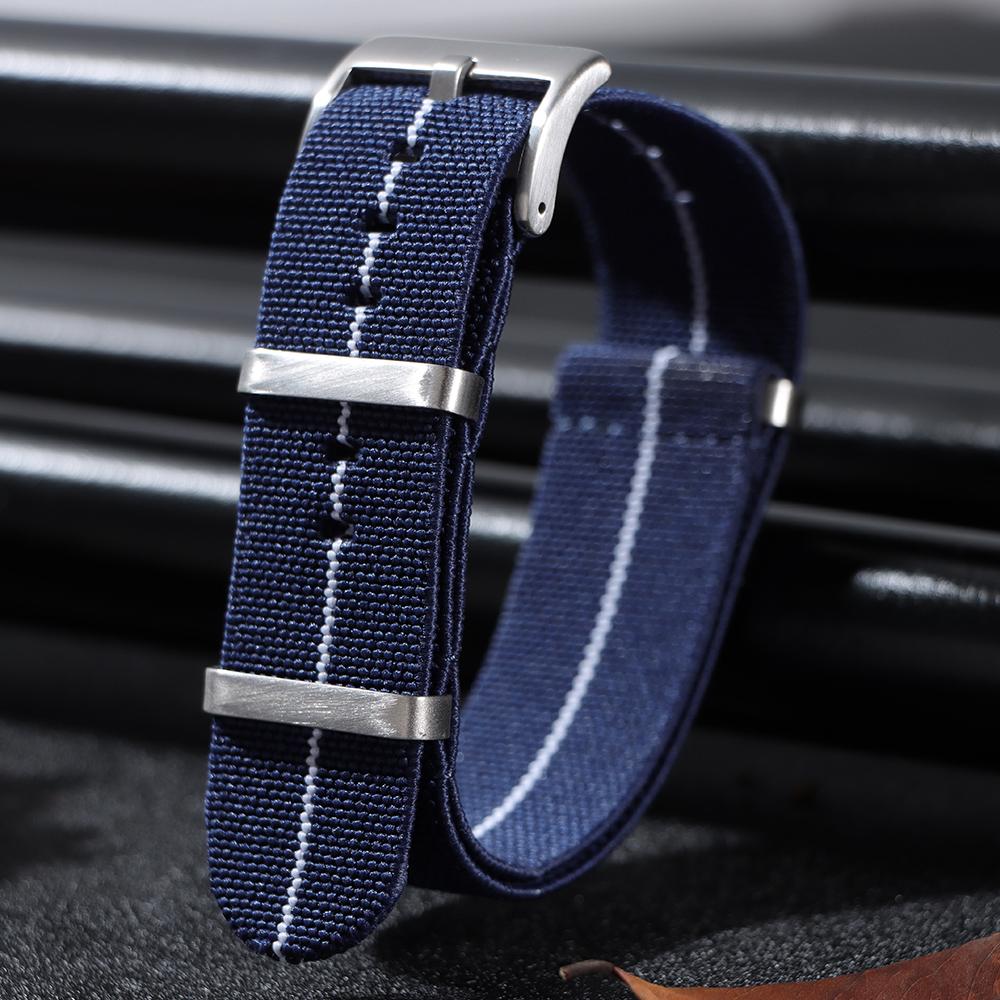 Nylon Watch Strap 18mm 20mm 22mm for Omega Military Sports Fabric Bands Elastic High-density Woven Wristband for Seiko Bracelet