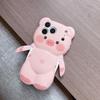 3D Cute Cartoon Little Pig iPhone 17 Pro Max Anti-drop Case, Compatible with iPhone 14-16, Pink