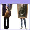 Fantasia Cosplay da Mona Lisa com Tecido de Poliéster para Halloween e Festas Temáticas