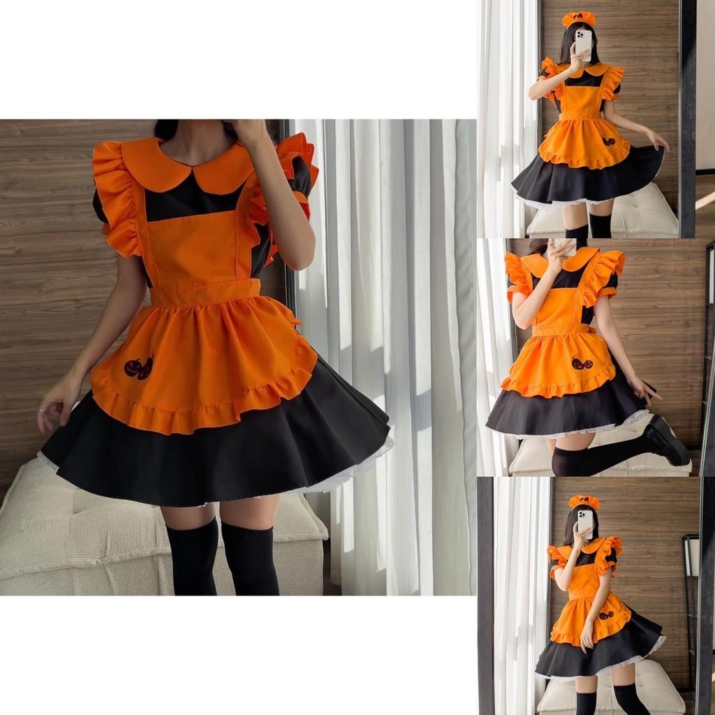 Elegant Pumpkin Theme Lolita Costume Dress For Halloween Party