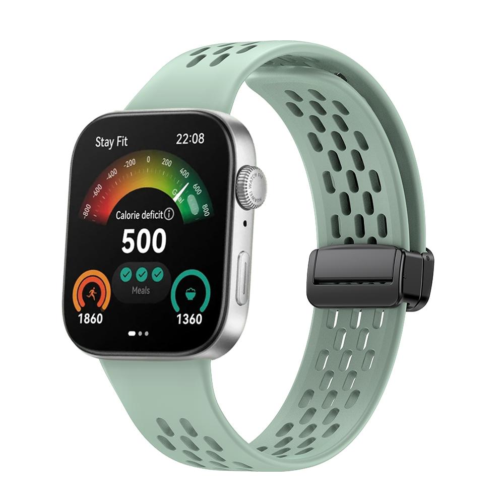 Silicone Strap For Huawei Watch Fit 3 Sport Hollow Breathable Band Magnetic Buckle Wristband For Huawei Fit 3 Fit3 Bracelet Belt
