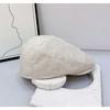 100% linen summer old money retro casual forward hat solid color light and breathable adjustable to show a small face