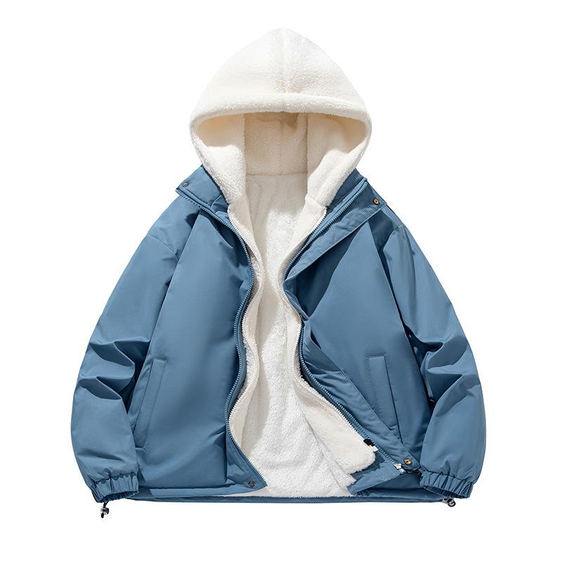 

Мужская осенне-зимняя новая одежда из овечьей шерсти с хлопковой подкладкой, утолщенная хлопковая одежда с набивкой, зимняя хлопковая куртка с капюшоном XXXXL