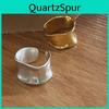 Stylish Minimalist Wide Ring For Women Adjustable Copper Geometric Fashion Accessory