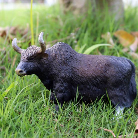 Symulacja Bull OX Yak Figurka zwierzątka Model PVC Dekoracja stołu Zabawka edukacyjna dla dzieci
