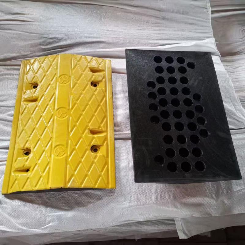 Rubber Speed Bump: Door, Road, Groove, Ramp Mat - Parking Wheel Stopper with Shock Absorption.