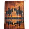 Western Cowboy Sunset Character Silhouette Tulle Curtains For Living Room Decoration Modern Chiffon Sheer Voile Kitchen Curtain