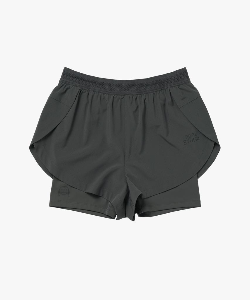 GOALSTUDIO Ws Novo Running Shorts-Charcoal