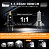 2Pcs 3D LED H7 Headlight Bulbs Canbus No Errors 6 Sided 1:1 Super 360 H7 Plug and Play Mini HeadLamp Size Wireless with Fan CSP Turbo Lamp 6000K 12V