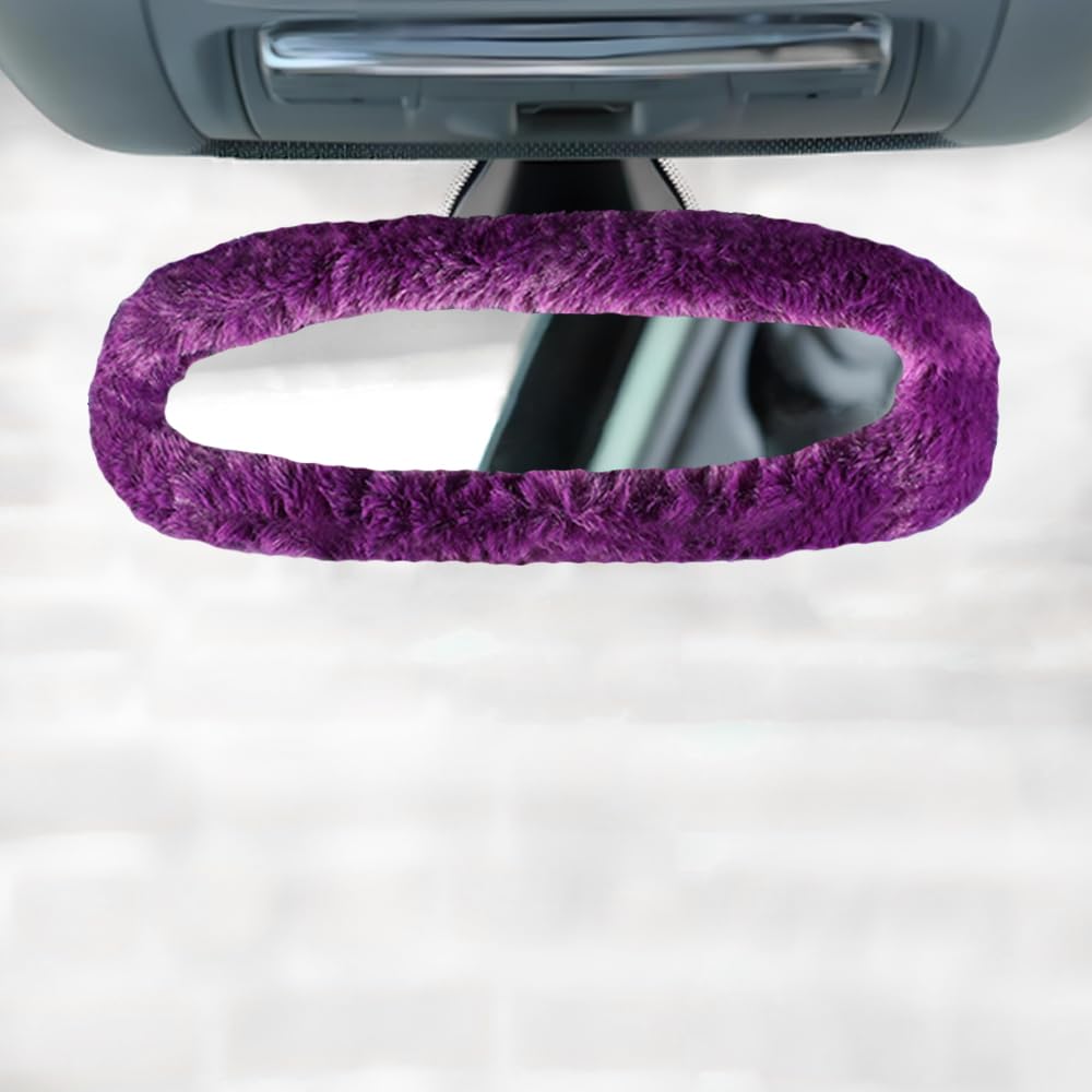 Tpnidaii Car Interior Rearview Mirror Interior Protector Accessory Cover, Cover, Decoration, Ornament, (Gray)