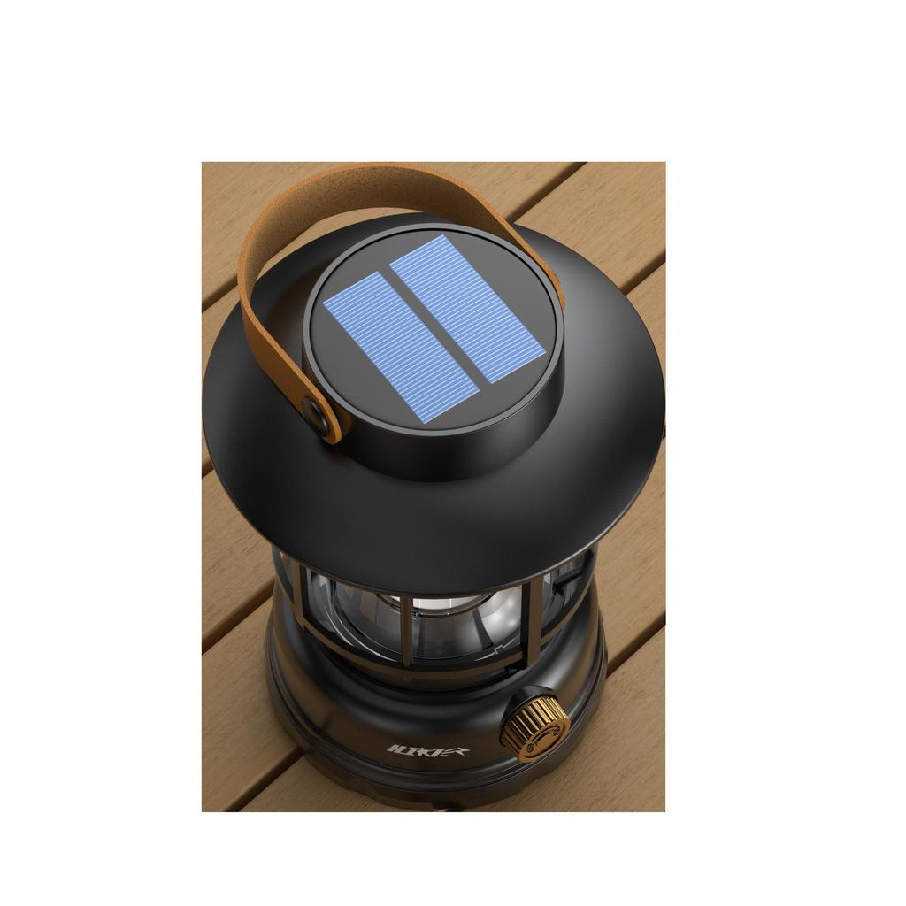Solar-Powered Long-Lasting Camping Kerosene Lantern for Outdoor Ambient Light and Tent Lighting