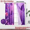 2D Flat Printing  JIT 2pcs   Curtains (Without Rod) Butterfly Veil Chic Curtain Chic Machine Washable Fabric Curtains Outdoor