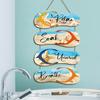 Colgante de Madera Estilo Playa Cartel para Colgar en la Pared con Colgante de Lema Relájate Sumérgete Desconecta Respira para Baño Piscina