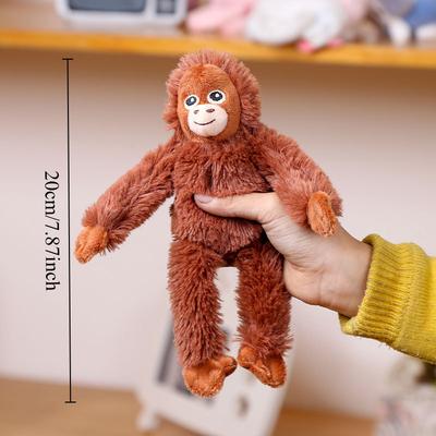 6/12pcs Cute Little Monkey Plush Pendant Doll Cartoon Red Gorilla Soft Stuffed Keychain Backpack Car Key Ring Decor Party Gift
