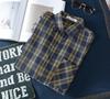 Retro Plaid Women's Long Sleeve Korean-Style Loose Casual Shirt for Spring, Summer, and Autumn