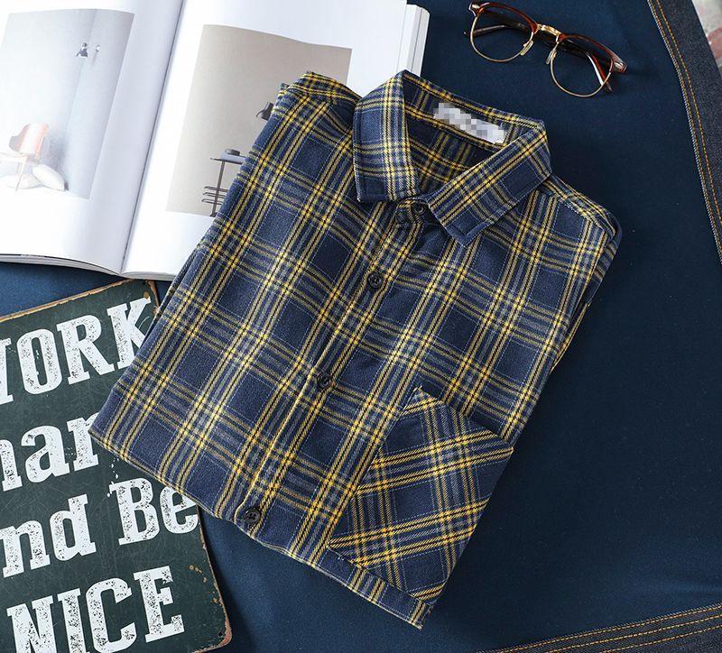 Retro Plaid Women's Long Sleeve Korean-Style Loose Casual Shirt for Spring, Summer, and Autumn