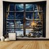 Christmas Sky And Snow Scene Wall Hanging Tapestry Christmas Wall Hanging Tree Wall Hanging Gorgeous Christmas Tree Fireplace Gifts