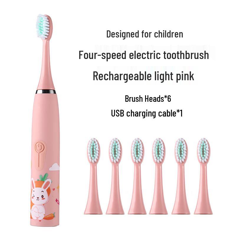 QBM Kids Rechargeable Ultrasonic Electric Toothbrush