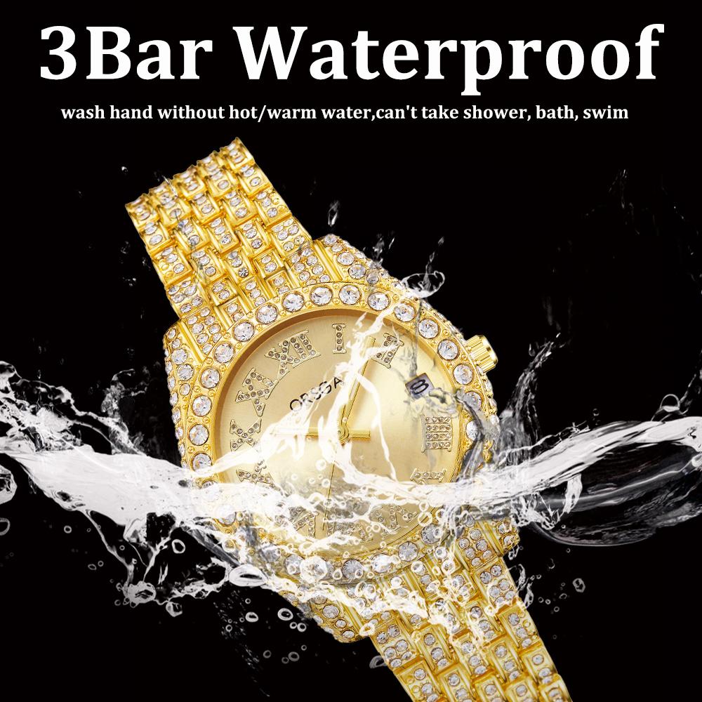 Luxury Jewelry Watch For Women Hip Hop Brand Fashion Waterproof Iced Diamond Quartz WristWatch Ladies Gift