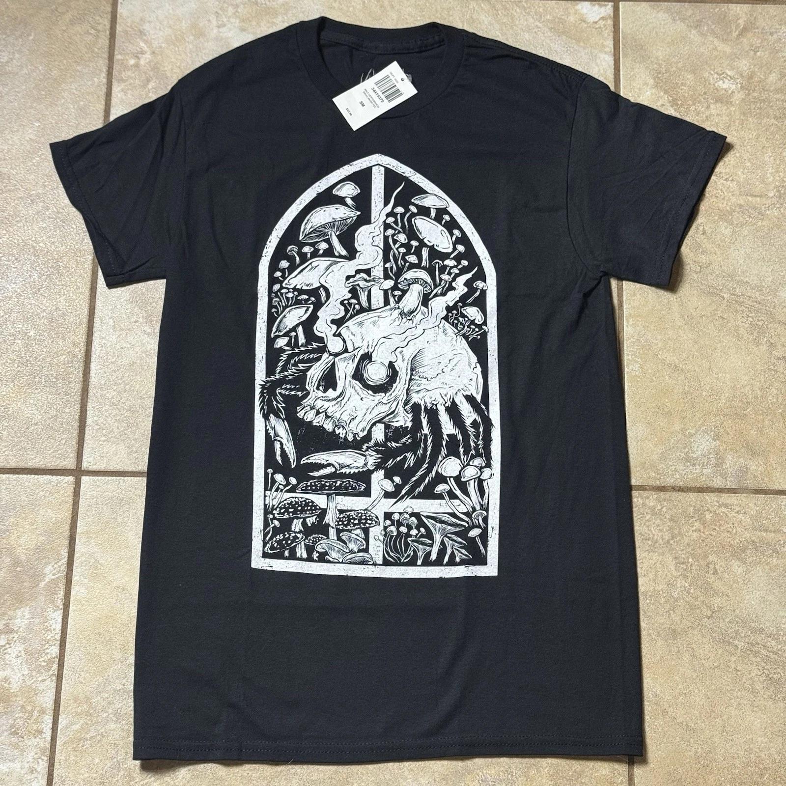 Vertebrae33 Skull Crab & Mushrooms T-Shirt SMALL New L